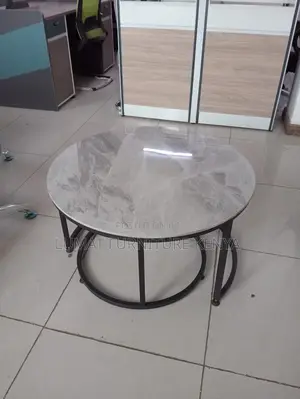 2-Piece Marble Top Coffee Table
