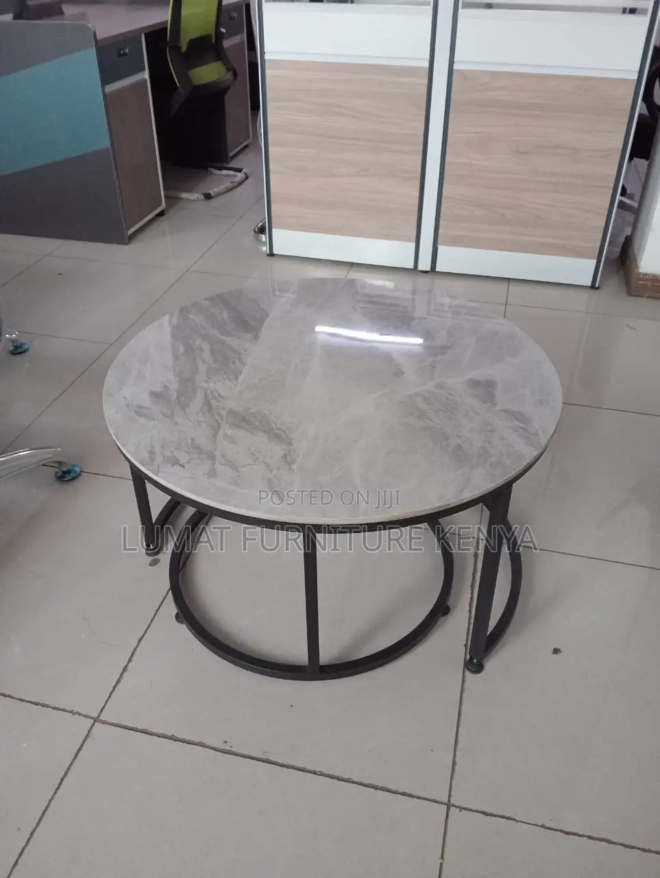 2-Piece Marble Top Coffee Table