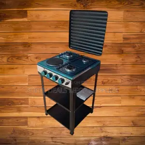 Eurochef Standing Cooker 3 Gas+ 1 Electric Plate With Shelves Included