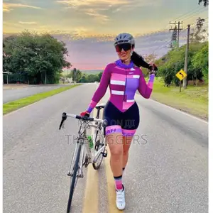 Women Cycling Jumpsuit, Triathlon Long Sleeve Skinsuit