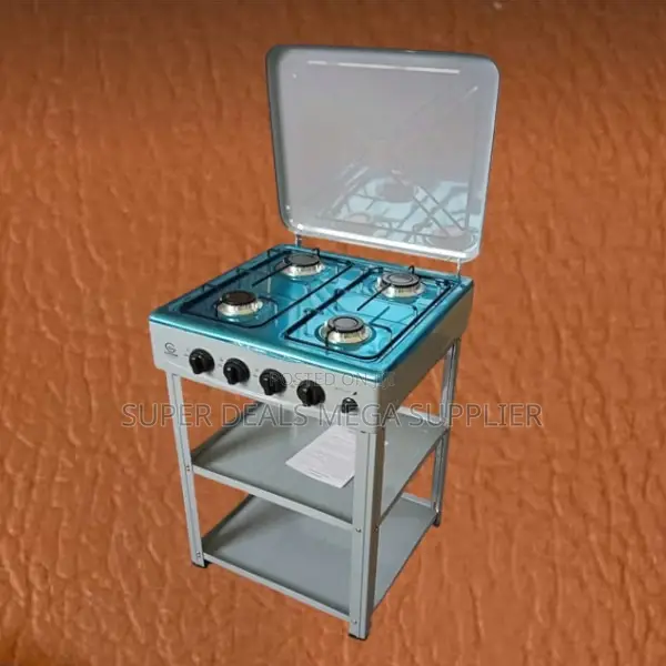 Eurochef Standing Full Gas Cooker With Storage Shelves for Easy Meals