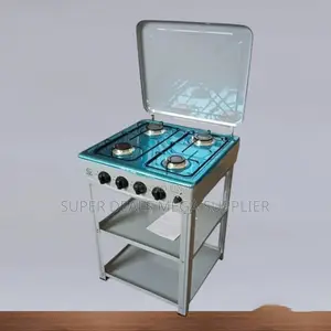 Eurochef Full Gas Standing Cooker With Shelves Compact Cooker