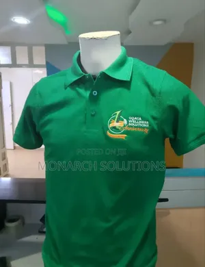 Green Polo Tshirt / Custom Embroidery