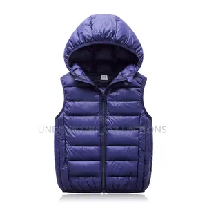 Unisex-Baby's Winter Short Sleeved Hooded Puff Jacket