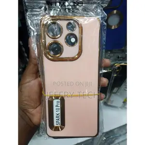 Golden Shiny Case Tecno Spark 10 Pro