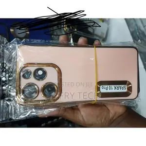 Golden Shiny Case Tecno Spark 10 Pro