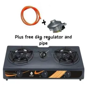 Nunix 3 Burner Stainless Steel Burner With Free 6kg Regular And Pipe