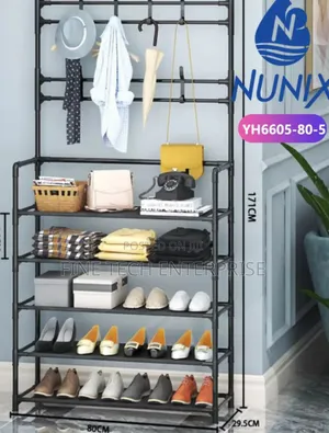 Nunix All-in-1 Shoe Rack/Coat Rack/Cap Scarf Bag Cloths Hanger