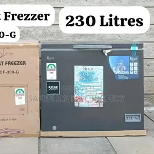 230 Litres Roch Chest Freezer + Cool Pack Sliding Glass (Rfc-300-G)