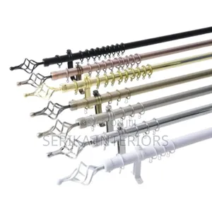2m Single Curtain Rods Curtain Rods Gold Silver and Brown Approved