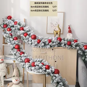 *2.7m Christmas Decorative Snowflaked Pine Garland