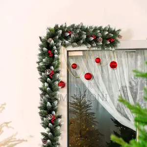 2.5m Premium Natural Green Garland With Pine-Cones Berries*