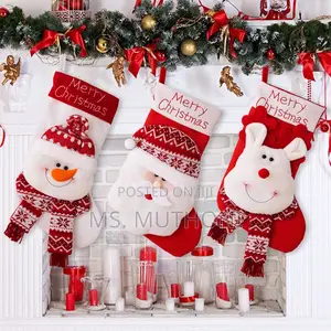 Decorative Large Santa Snowman Elk Stockings