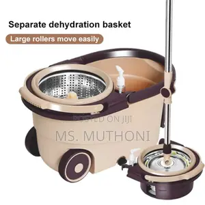 360° Spin Mop With Bucket and Dehydration Basket (2 Heads )