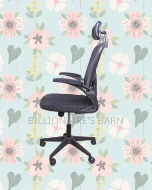 Modern Grey Ergonomic Office Chair | Swivel Base