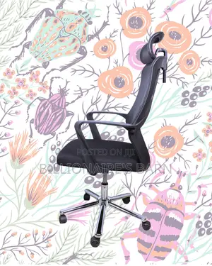 Quiet-Roll High Back Mesh Office Chair — Strong Stable Base