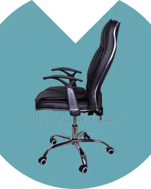 Ergonomic Executive Leather Office Chair — Fits Compact Office Spaces