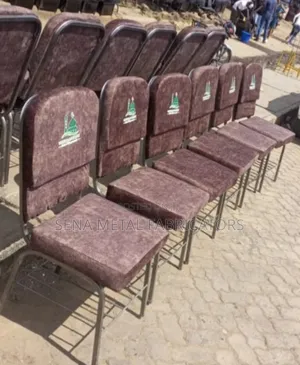 Church Brown Chairs With Logo.