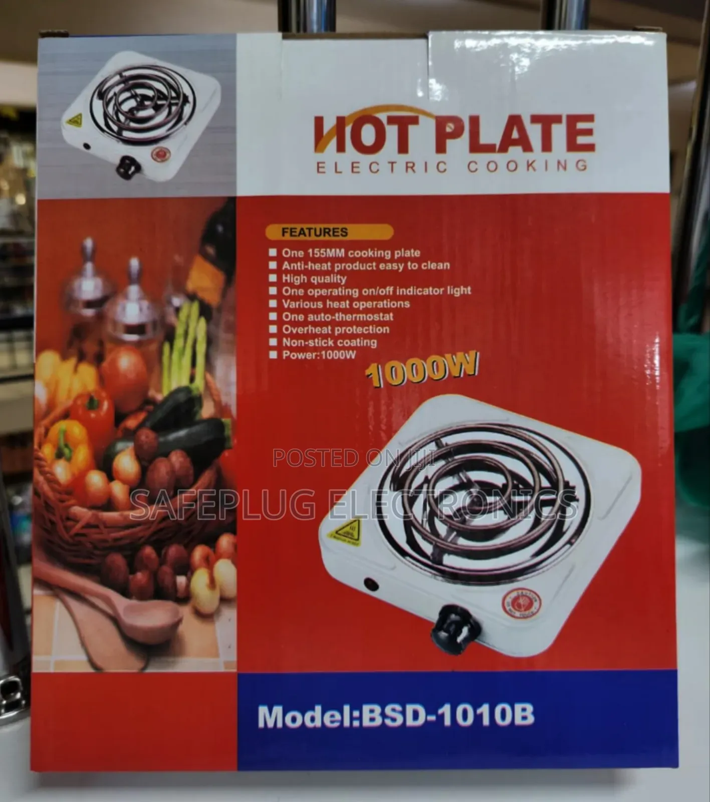 Single Hotplate Coil - 1000watts Non-Stick Coating