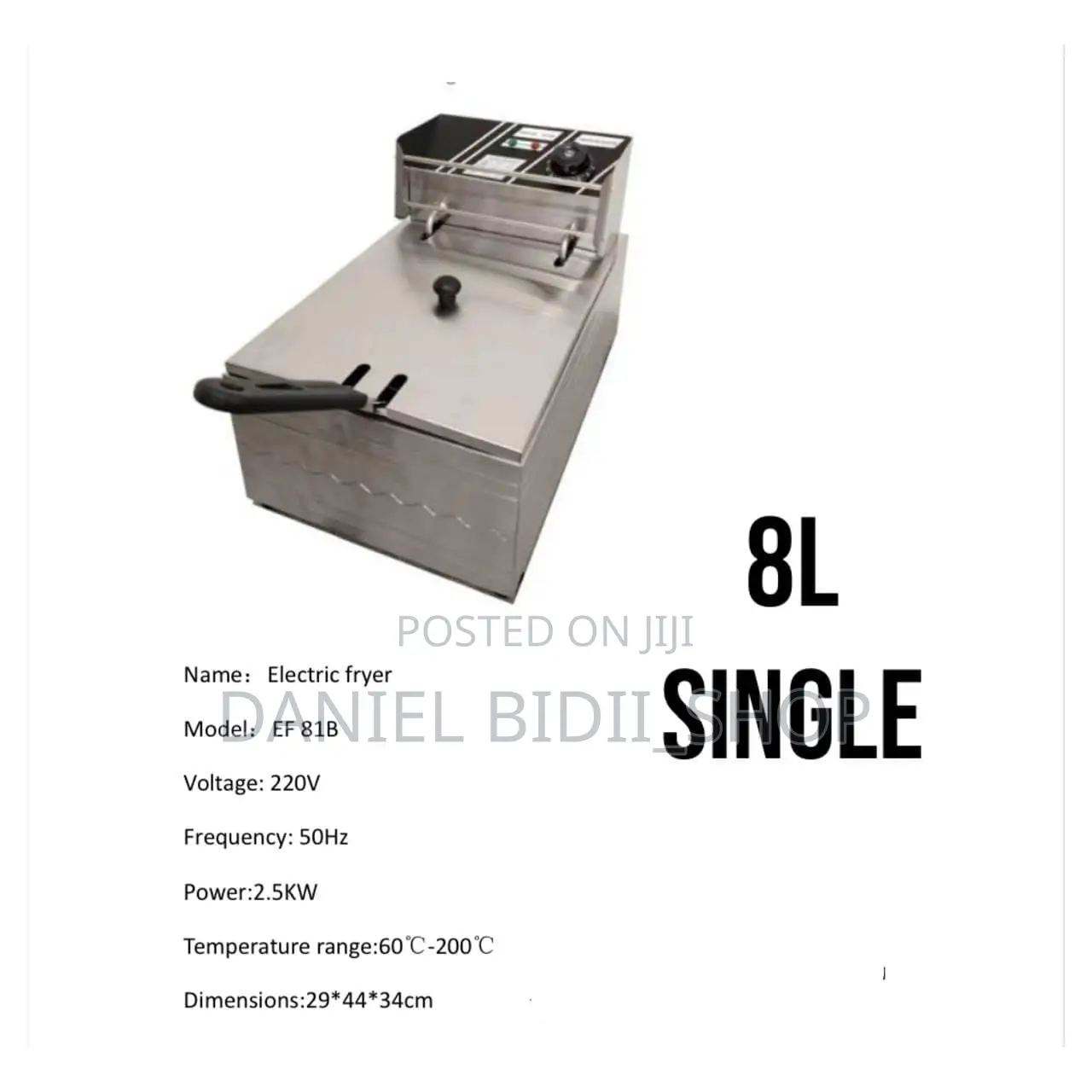 Single Electric Chips Fryer 8ltrs