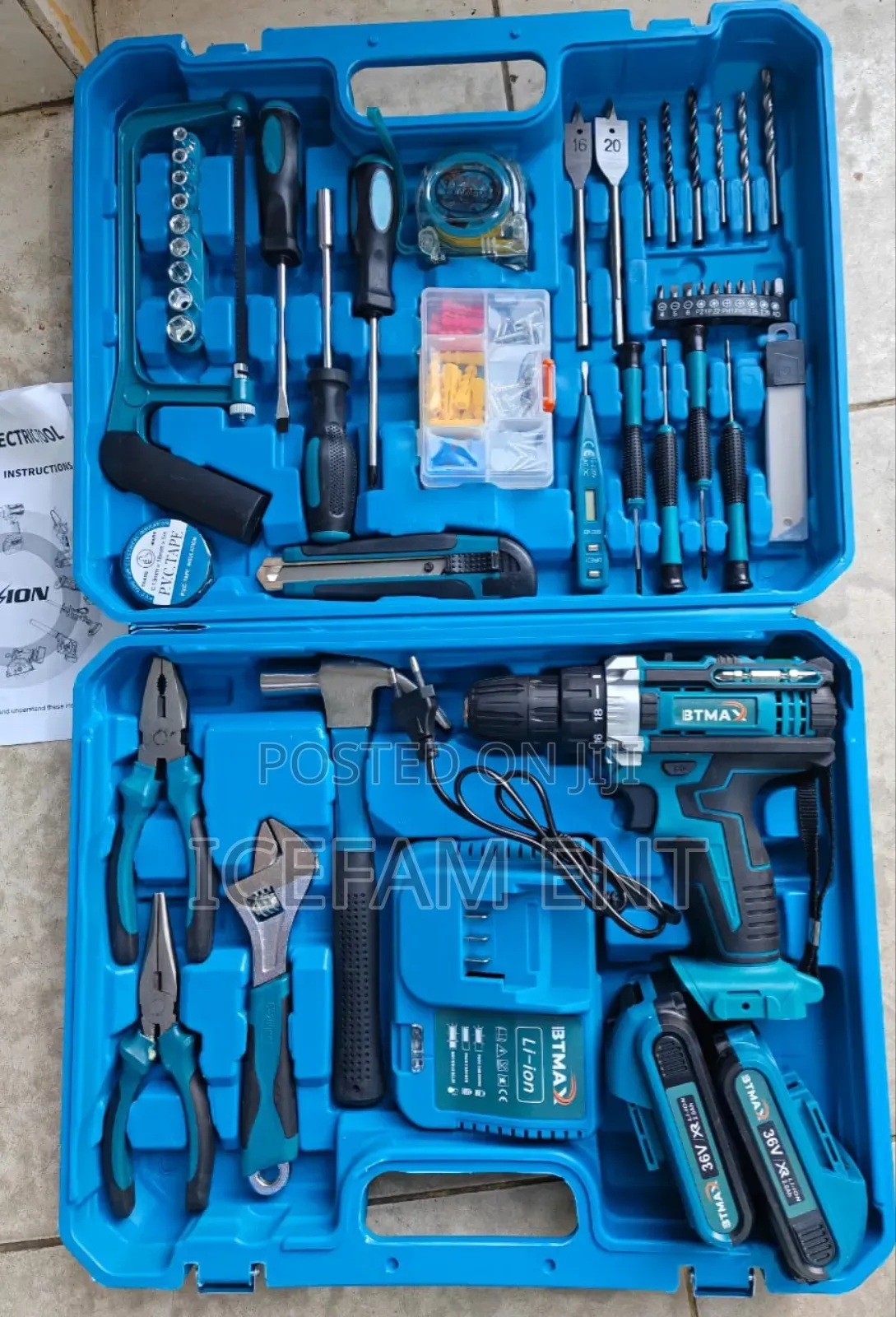 Bt Max Rechargeable Drill Set/36v Cordless Drill Set