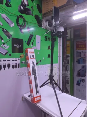 A1688 Selfie + Tripod Stand 2.1m With Non Slip Base Release Locks