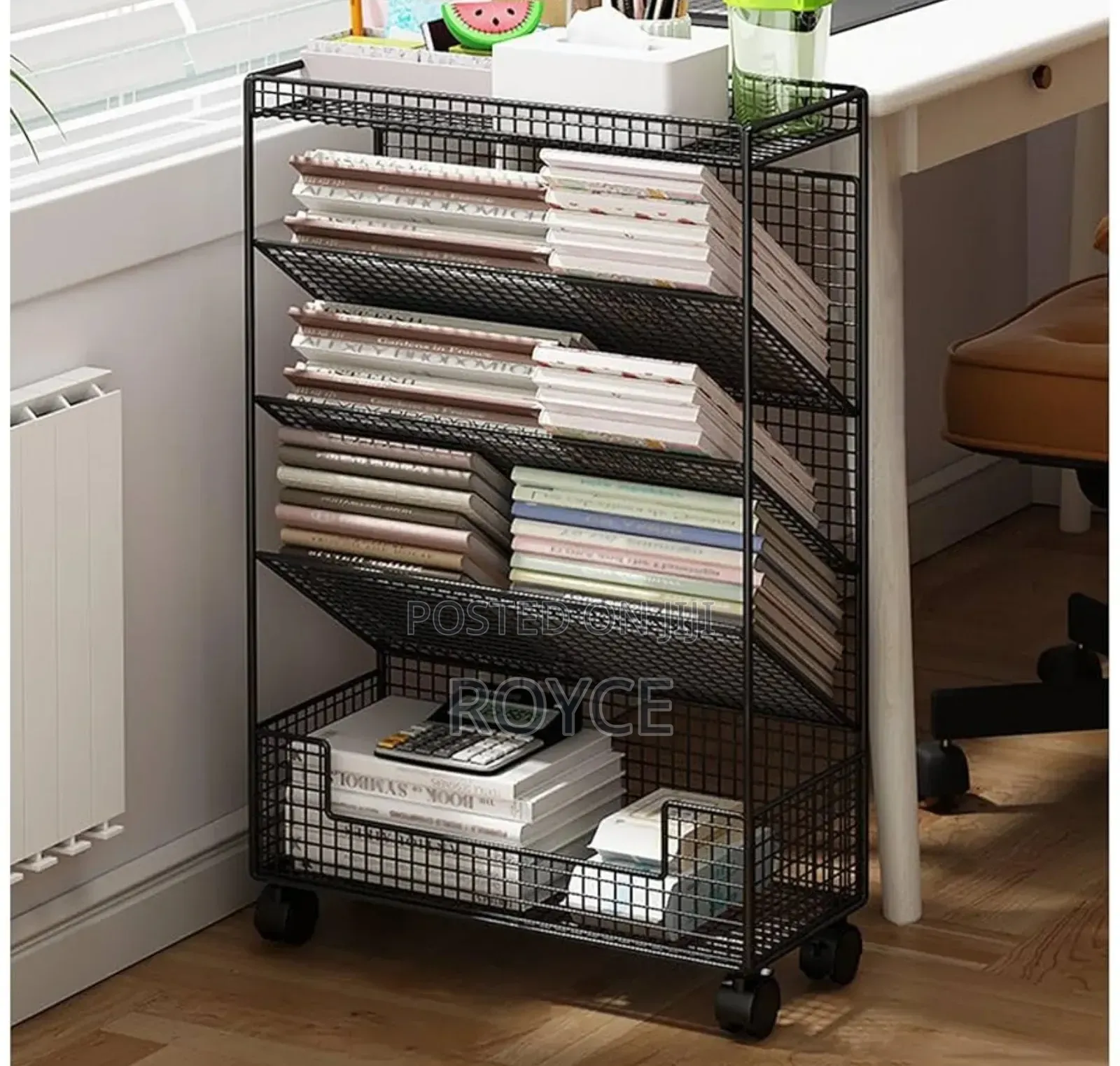 Multipurpose Bookshelf Stand With Wheels