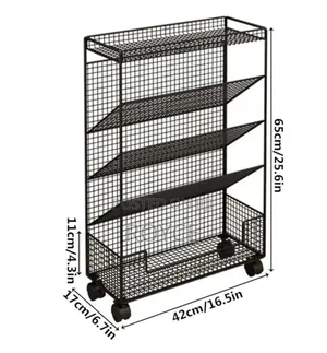 Multipurpose Bookshelf Stand With Wheels