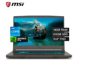 New Laptop MSI GF75 Thin 16GB Intel Core i5 SSD 512GB