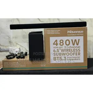 Hisense Soundbar Hs3100. It Is A 3.1 Channel Soundbar With A 480w