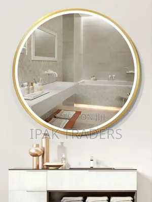 *Huge 60*60cms Unbreakable Round Decor Mirrors With Fine Finishing
