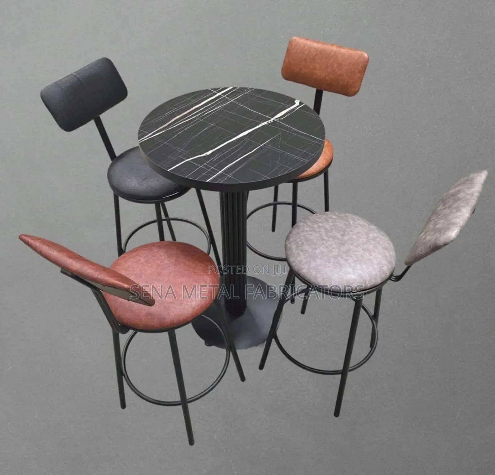 Metal Bar Stools, Round Counter Bar Stools 4 Piece