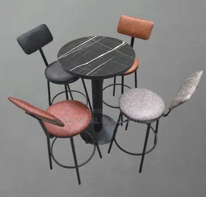 Metal Bar Stools, Round Counter Bar Stools 4 Piece