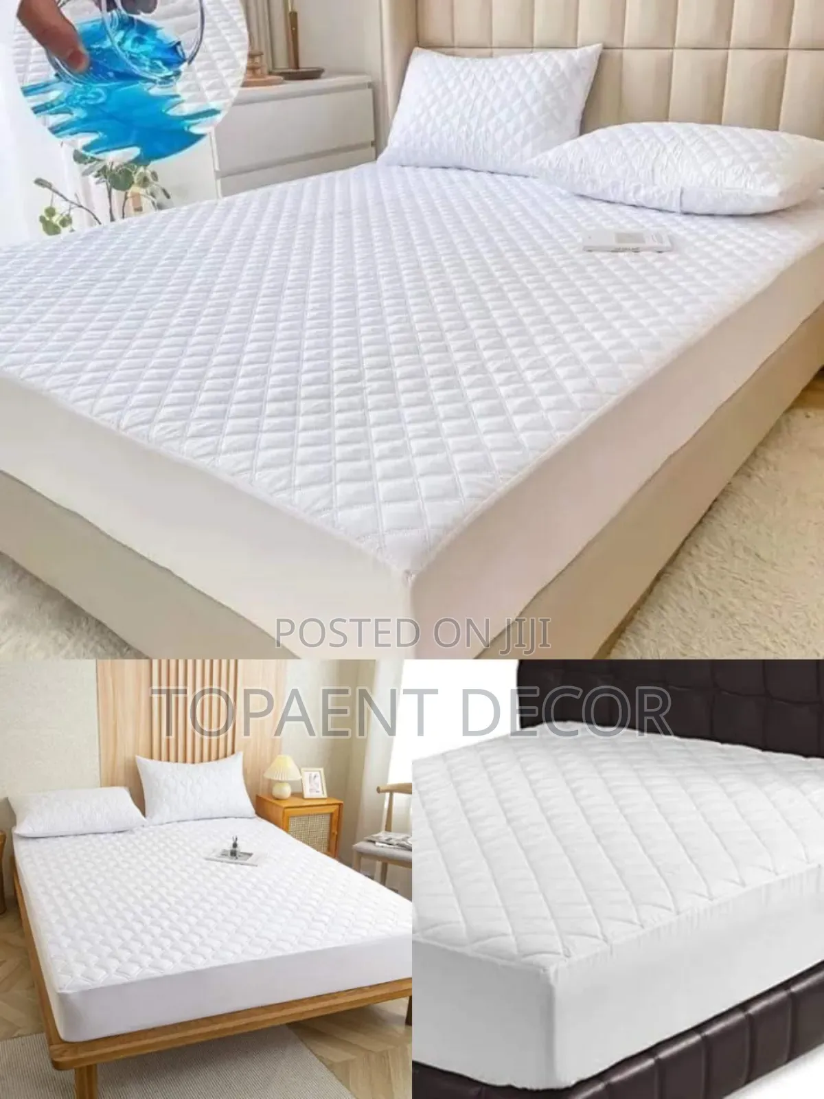 Moisture Retention,6by 6 White Waterproof Mattress Protector