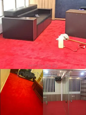 Plain Red Usa 8mm Foot Friendly and Comfortable Office Wall to Wall