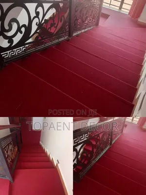 Red Step Into Comfort Wall to Wall Delta Staircase Carpets