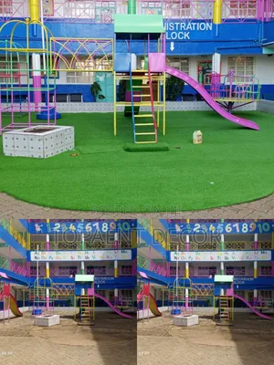 Babies School Playground Green Artificial Grass Carpet