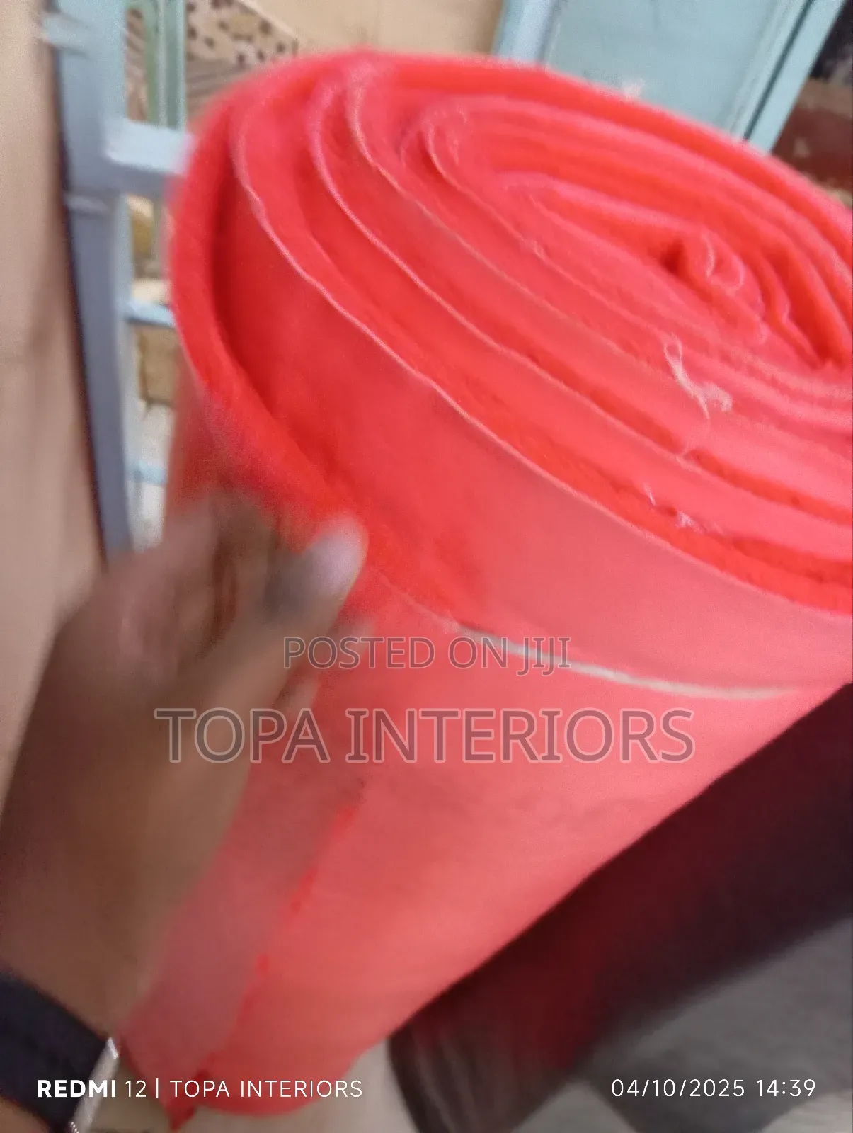 Red Vinyl Loop Spaghetti Antislip PVC Mats
