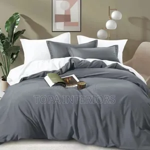 Double Sided Grey and White Cotton Duvet Cover Sets