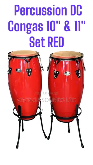 Dc Conga Drum Set ( Red )