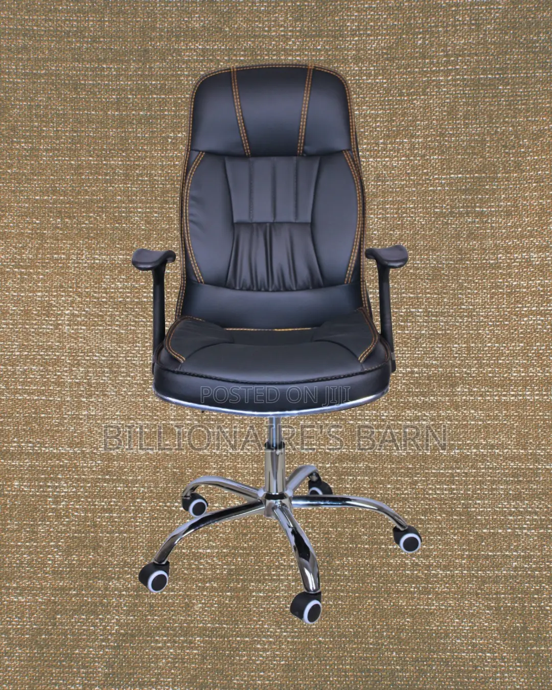 Adjustable Executive Leather Office Chair | Mesh Backrest