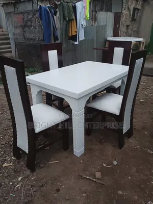 Splendid White and Brown 4seater Dining Table