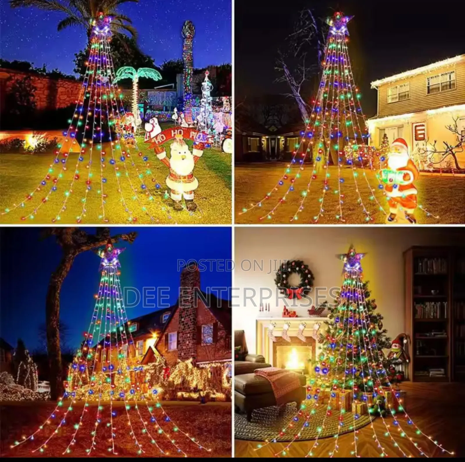 Multicoloured Led Decorative Water Fall Star 2.2m