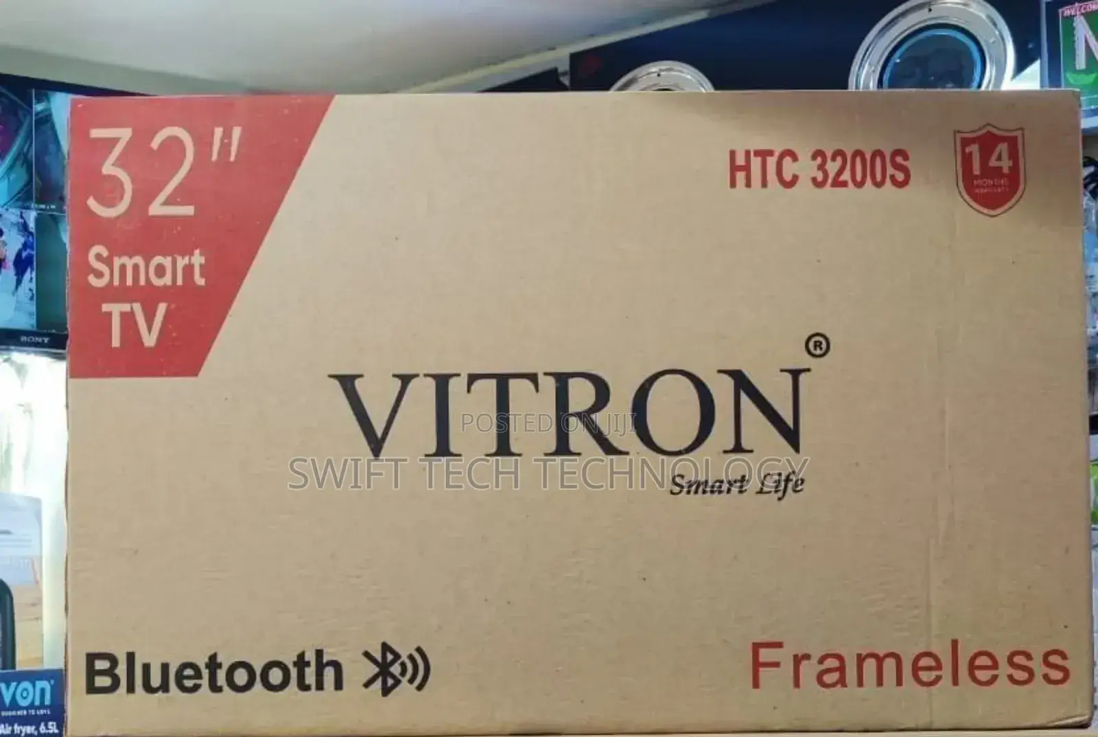 Vitron Htc3200s, 32" Smart Frameless Android Led Tv, With Bluetooth,