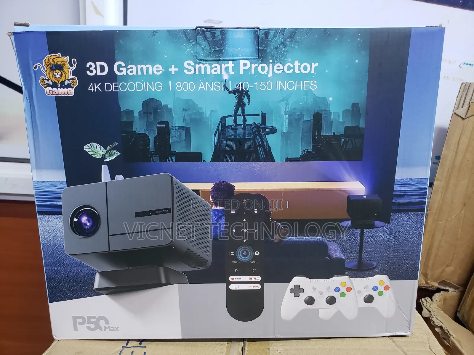 800ansi 3d Games + Smart Android Projector Upto 150 Inch