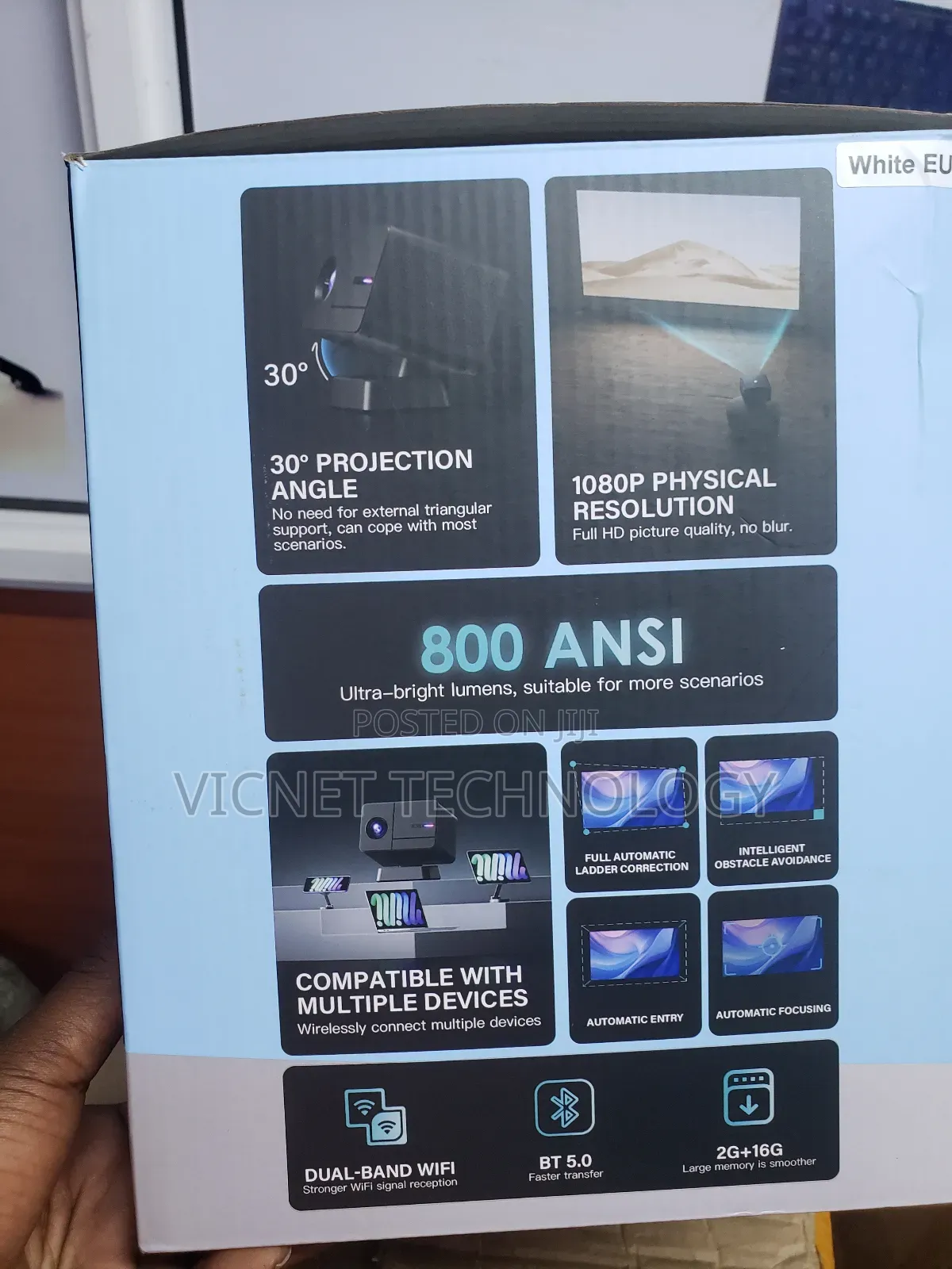 800ansi 3d Games + Smart Android Projector Upto 150 Inch
