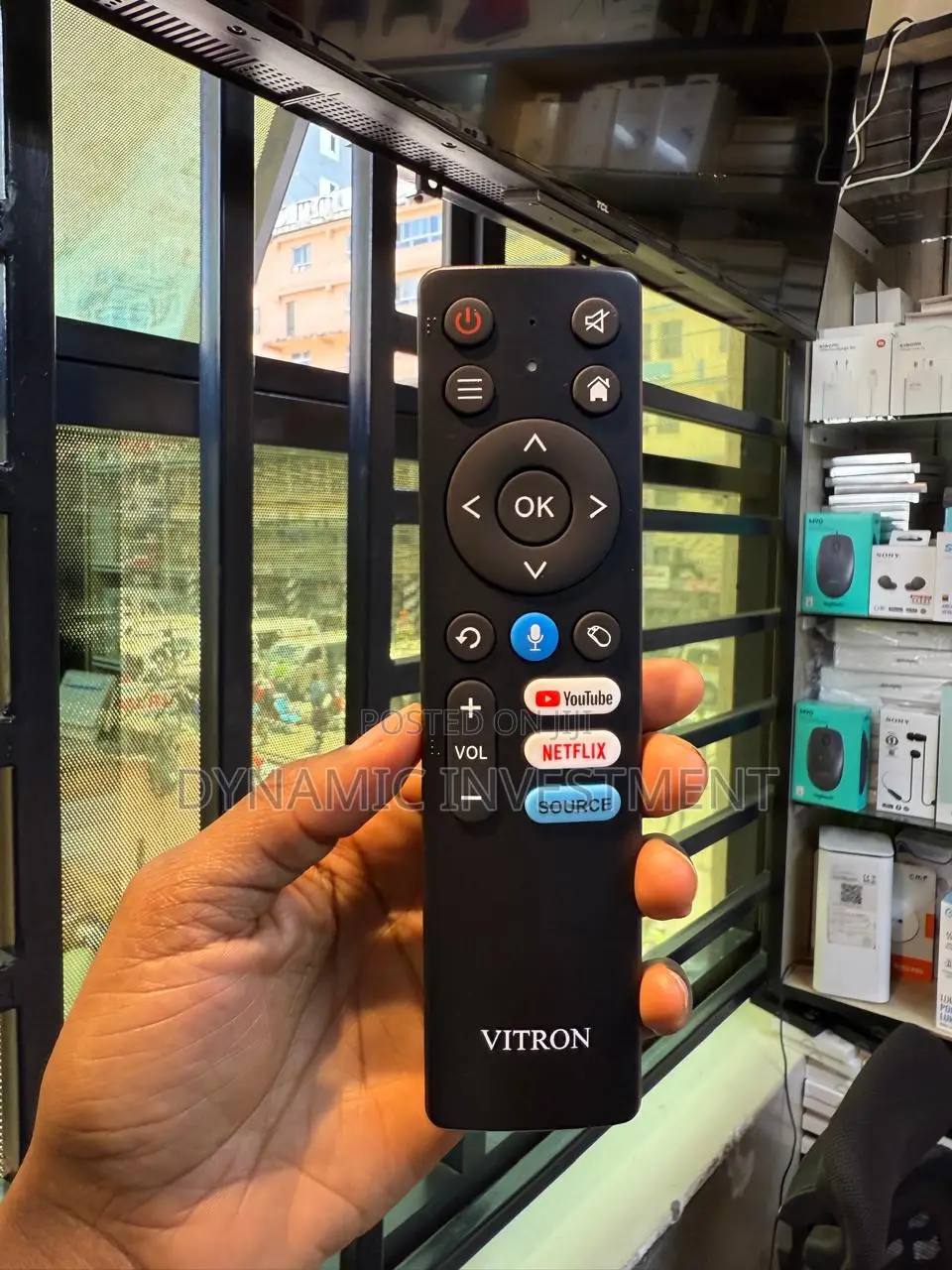 Replacement Remote Control for Vitron Smart/Android Tv Source Button