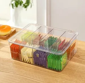 Acrylic Tea Bag Organizer With Lid-Za