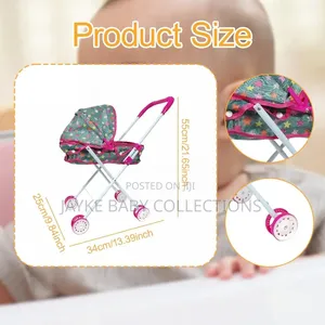  Folding Doll Stroller Educational Toy for Kids