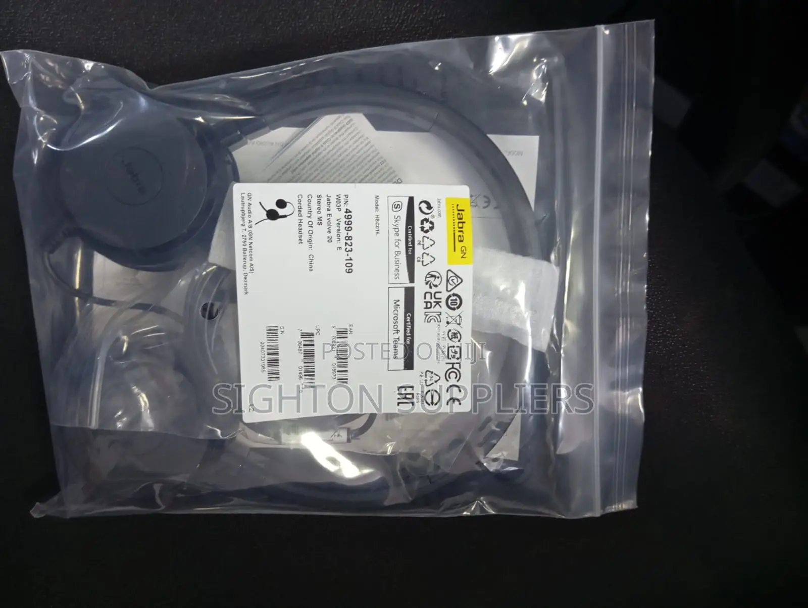 Jabra Evolve 20 Ms Stereo Headset